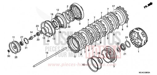 EMBRAYAGE GL1800F de 2015
